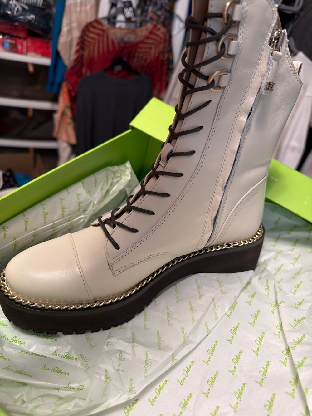 New in box Sam Edelman combat boots